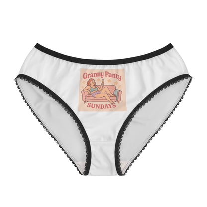 Where it all started!  Granny Panty Sundays comfy granny panties.  Go ahead girl, lounge in your granny panties and apologize to no-one.